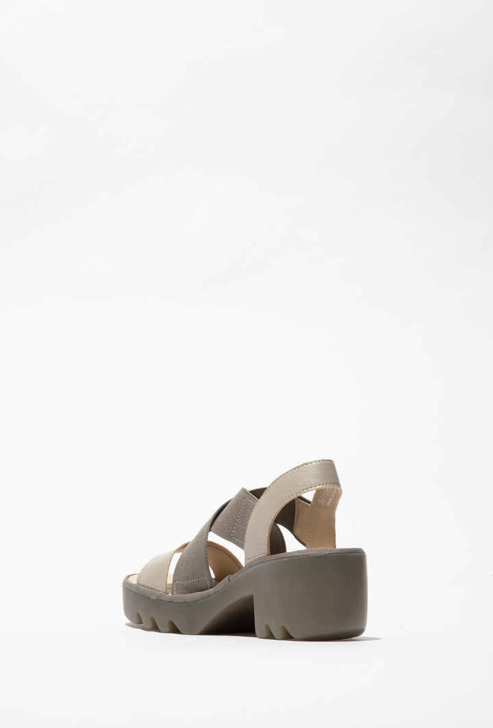 FLY London Sandals on a High Contoured Wedge