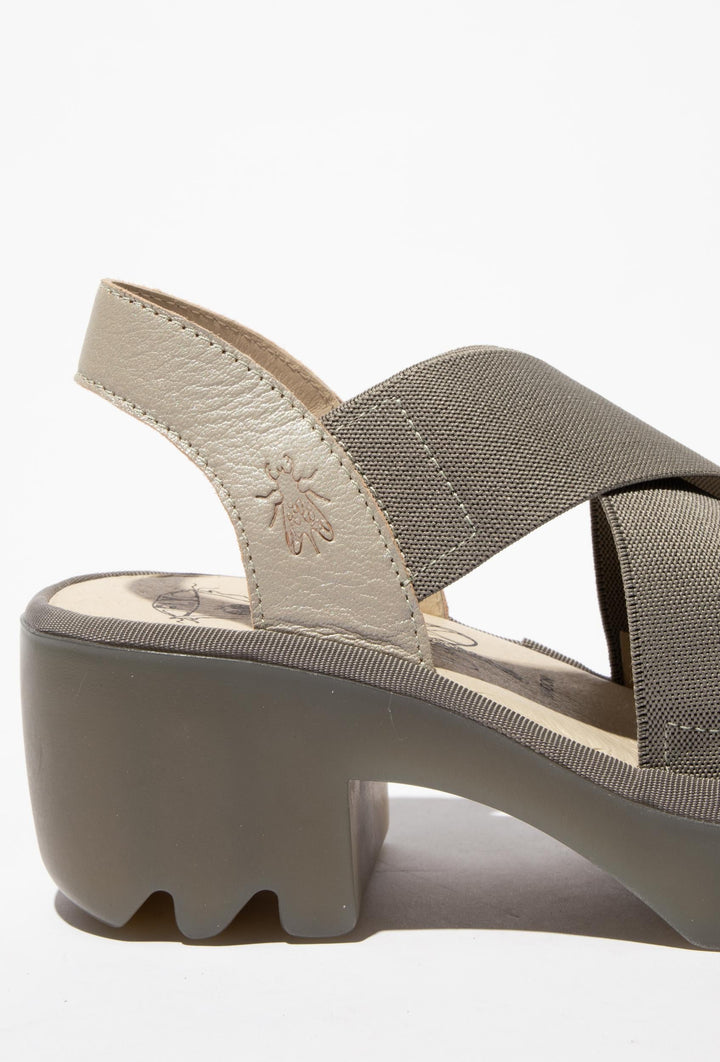 FLY London Sandals on a High Contoured Wedge