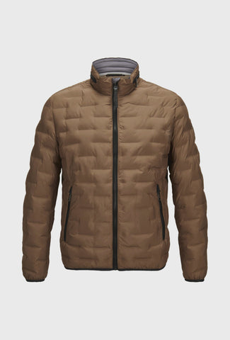 Light Quilted Jacket in a Caramel Shade