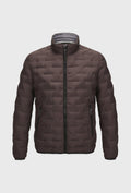 Light Men's Quilted Jacket in Dark Brown