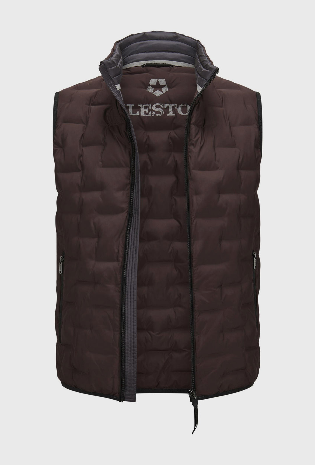 Quilted Gilet in Deep Burgundy