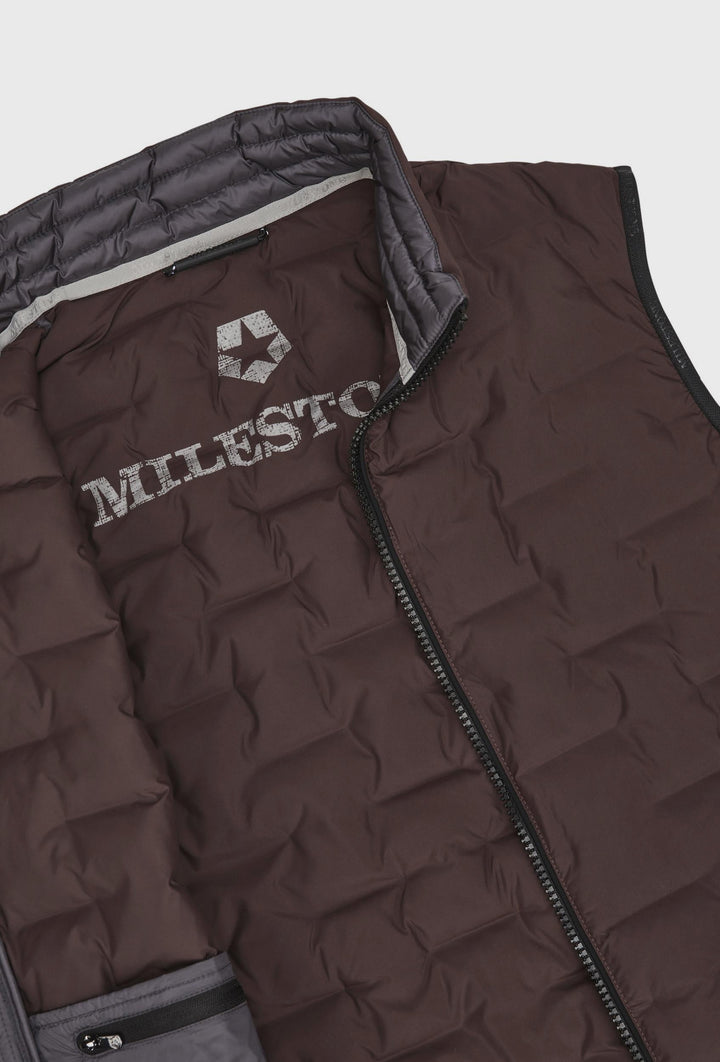 Quilted Gilet in Deep Burgundy