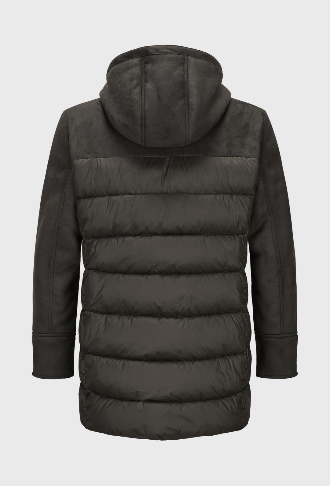 Two-Fabric Hooded Jacket with Insulation