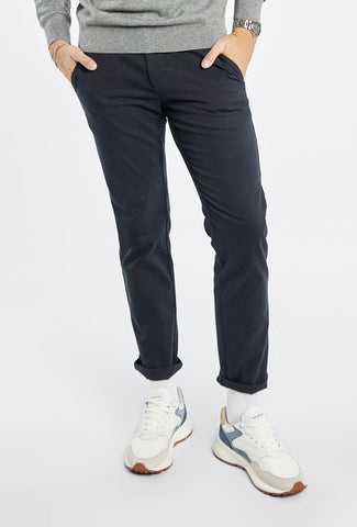 Primodi Men's Navy Chinos in an Elegant Skinny Fit